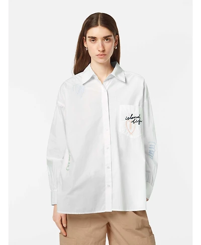 Scotch & Soda Women's Embroidered Poplin Shirt,
