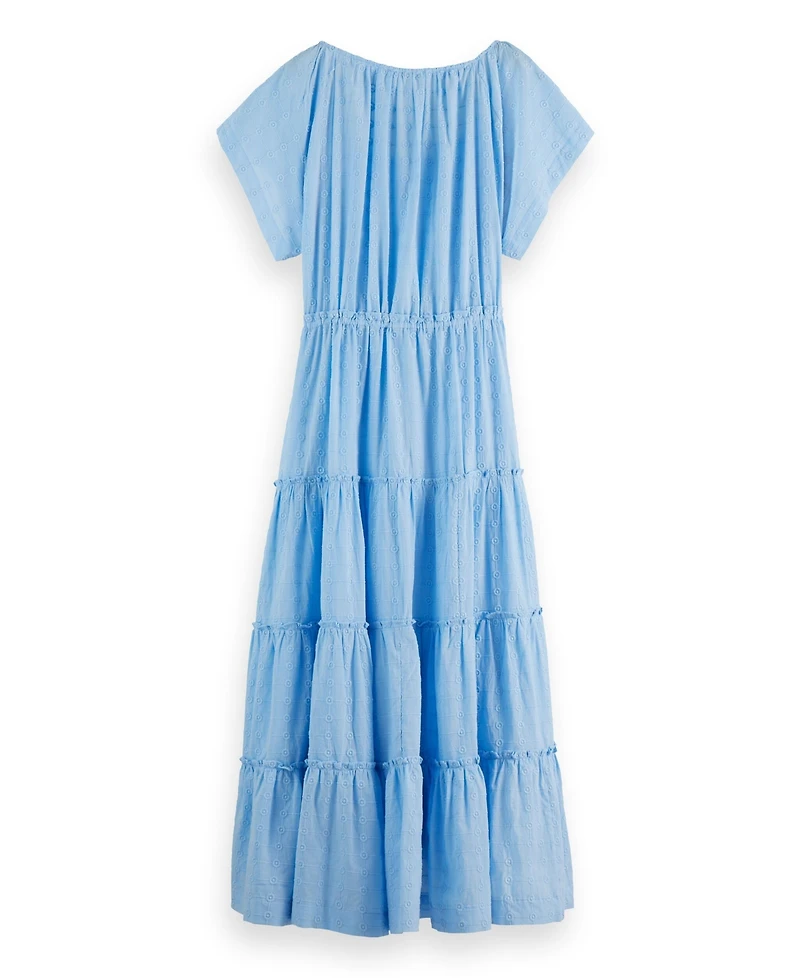 Scotch & Soda Tiered Broderie Maxi Dress