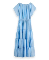 Scotch & Soda Tiered Broderie Maxi Dress