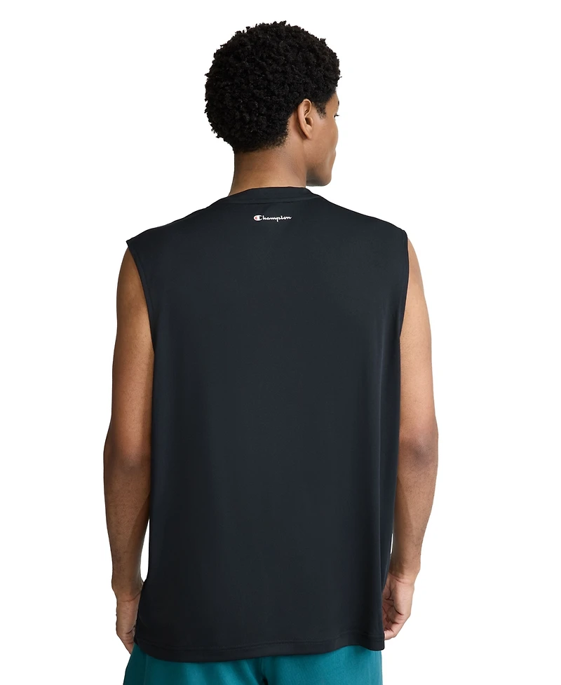 Champion Men's Script Sport Muscle Crewneck Tank Top