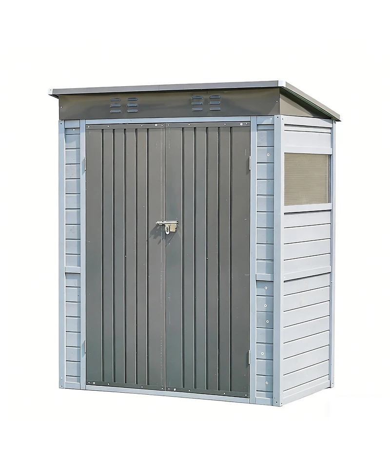 Clihome Iron-Wood Outdoor Tool Shed Waterproof Storage Shed