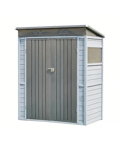 Clihome Iron-Wood Outdoor Tool Shed Waterproof Storage Shed