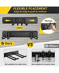 Xdovet Garden Tool Organizer Wall Mount Rack System with Adjustable Hooks