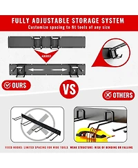 Xdovet Wall Mount Garden Tool Organizer Rack 7 Hooks