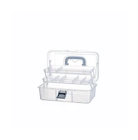 Xdovet 2-Tier Plastic Organizer Box with Handle