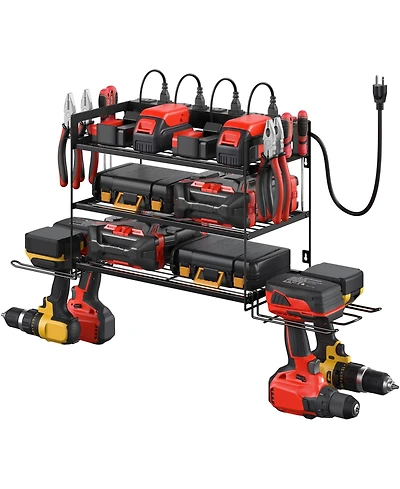 Xdovet Three-tier wall-mounted tool storage rack