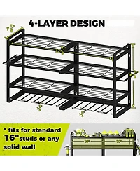 Xdovet Power Tool Organizer Wall Mount Metal Rack Drill Plier Hammer Holder