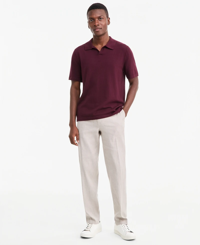 Alfani Men's Cotton-Blend Johnny-Collar Polo Sweater, Macy's Exclusive