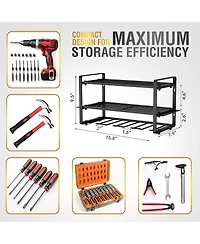 Xdovet Power Tool Organizer Wall Mount Drill Holder Metal Storage Workshop Garage