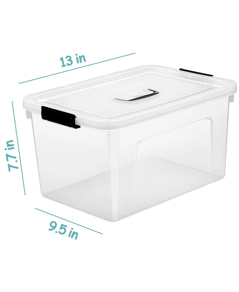 Xdovet Stackable Plastic Storage Bins with Lids