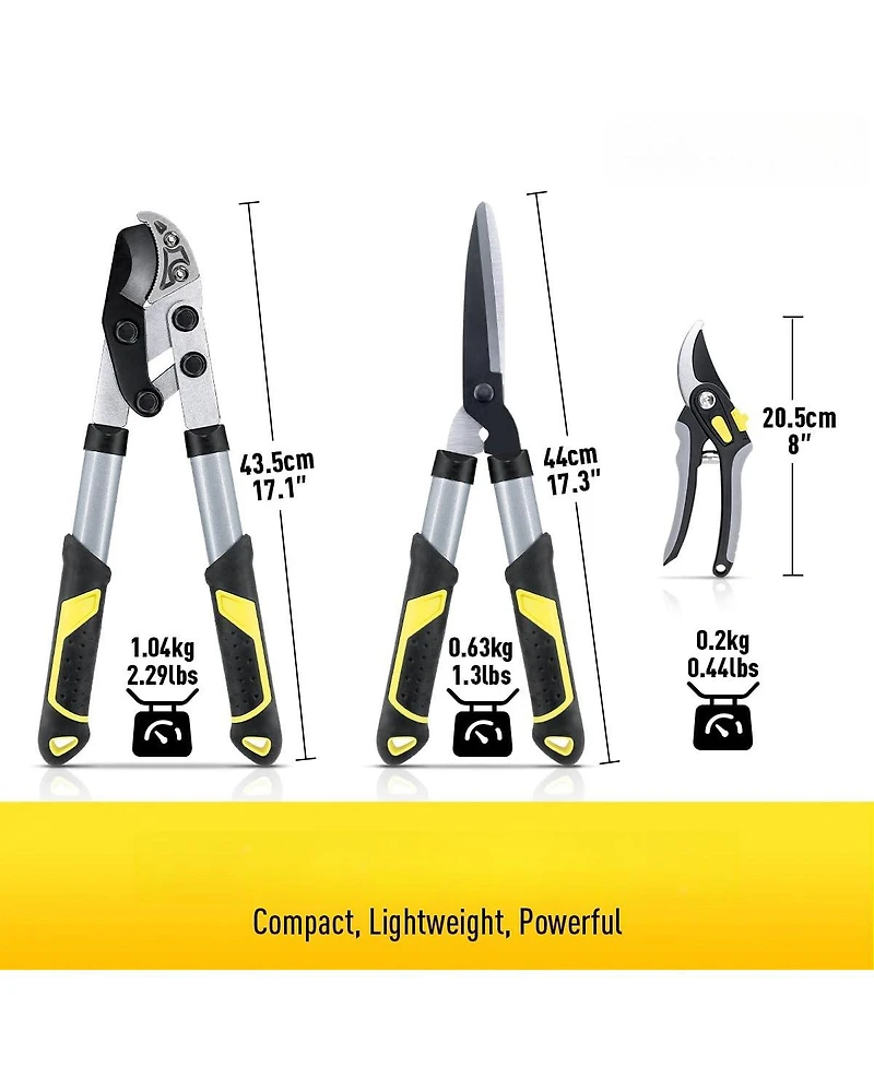 Xdovet Loppers Hedge Shears Garden Set Anvil Branch Clippers Pruning Tools