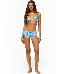 Edikted Women's Cassa Paisley Triangle Bikini Top