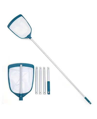 Xdovet Pool Skimmer Net Rake Aluminum Pole Mesh