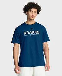 Fanatics Men's Deep Sea Blue Seattle Kraken Authentic Pro Primary T-Shirt
