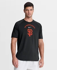 Nike Men's Black San Francisco Giants Authentic Collection Batting Practice Pre-Game Raglan Dri-fit T-Shirt