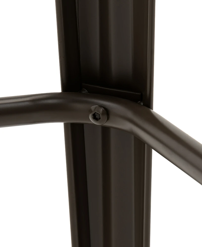 Glitzhome 41.25" Steel Square Elm Bar Table