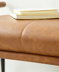 Glitzhome Modern 20.5" Metal Upholstered Bench