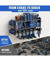 Xdovet Power Tool Organizer Wall Mount Steel Rack Drill Holder