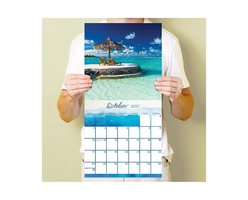 Tf Publishing Paper Goods 2027 Tropical Escapes Wall Calendar