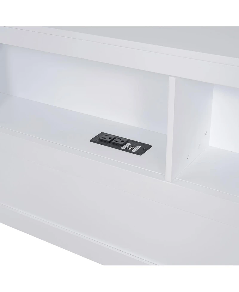 Streamdale Furniture Wooden Daybed with 2 Drawers Storage Shelf and Usb Ports