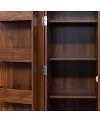 Streamdale Furniture Freestanding Kitchen Pantry Cabinet with Doors and Shelves