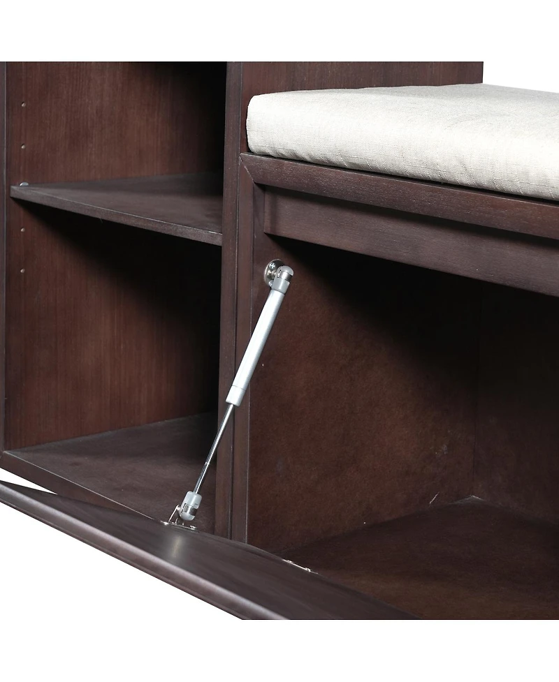 Streamdale Furniture All-in-One Entryway Storage Bench with Cushion and Drawers