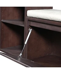 Streamdale Furniture All-in-One Entryway Storage Bench with Cushion and Drawers