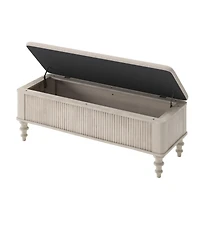 Streamdale Furniture 50.8-inch Multi-Functional Linen Storage Ottoman Bench