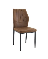 Streamdale Furniture Set of 3 Shell-Pattern Dining Chairs Ergonomic Tech Fabric 37 High