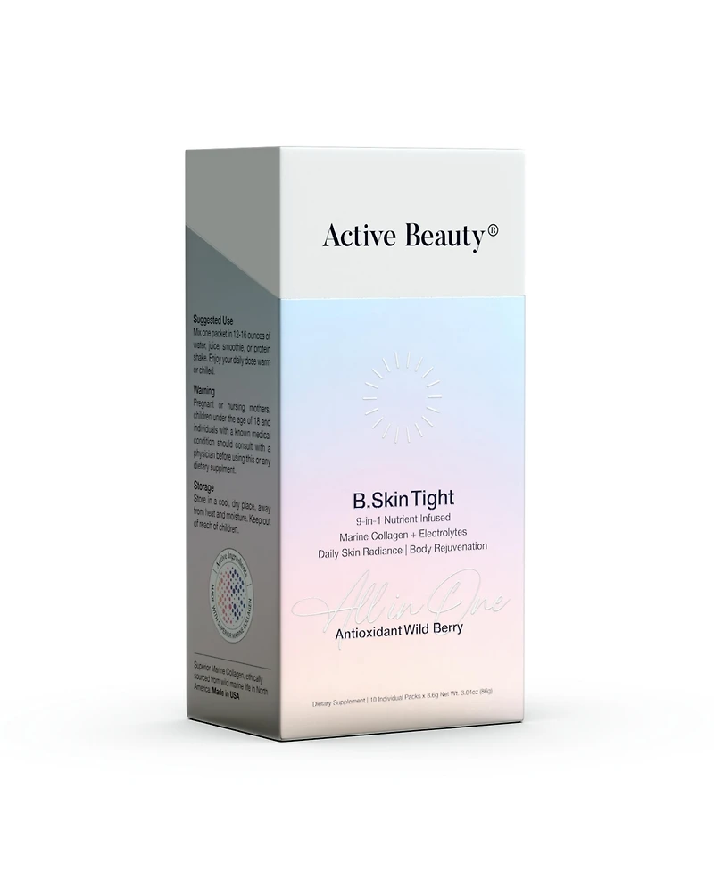 Active Beauty B. Skin Tight 9-in-1 Nutrient-Infused Marine Collagen + Electrolytes