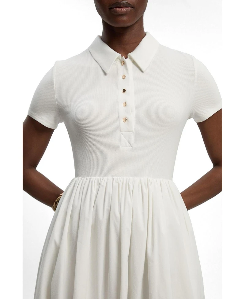 Karen Millen Women's Rib Shirt Midi Dress