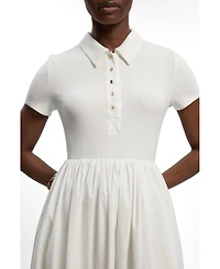 Karen Millen Women's Rib Shirt Midi Dress