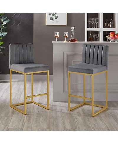 Streamdale Furniture Modern Fashion Counter Height Stools with Backrest Set of 2