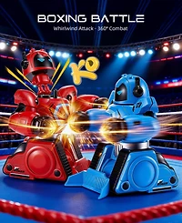 Sugift 2-Pack Remote Control Fighting Robots, Rc Boxing and Soccer Battle Set with Led Lights, 360degree(s) Movement