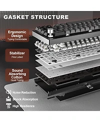 Lamicall AL68 60% Full Aluminum Knob Tri-Mode Hot Swap Keyboard Milk V2 Linear