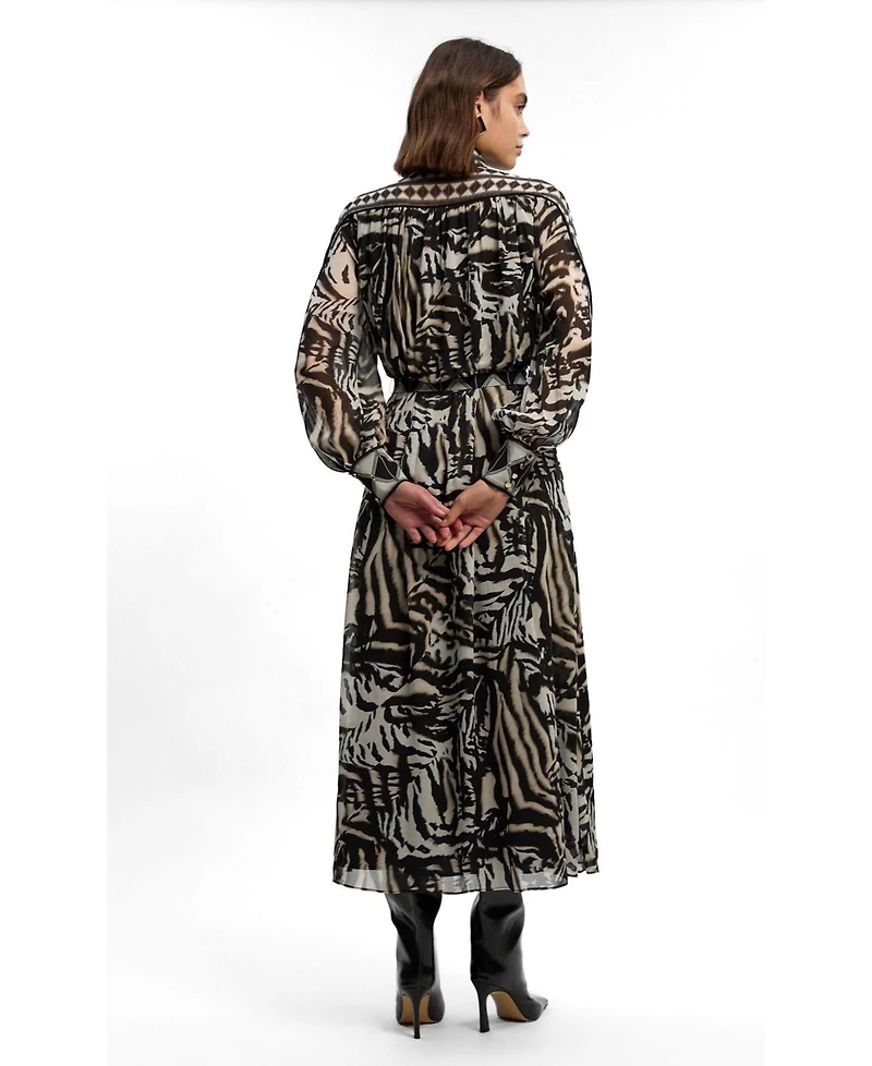 Karen Millen Women's Animal Print Maxi Dress