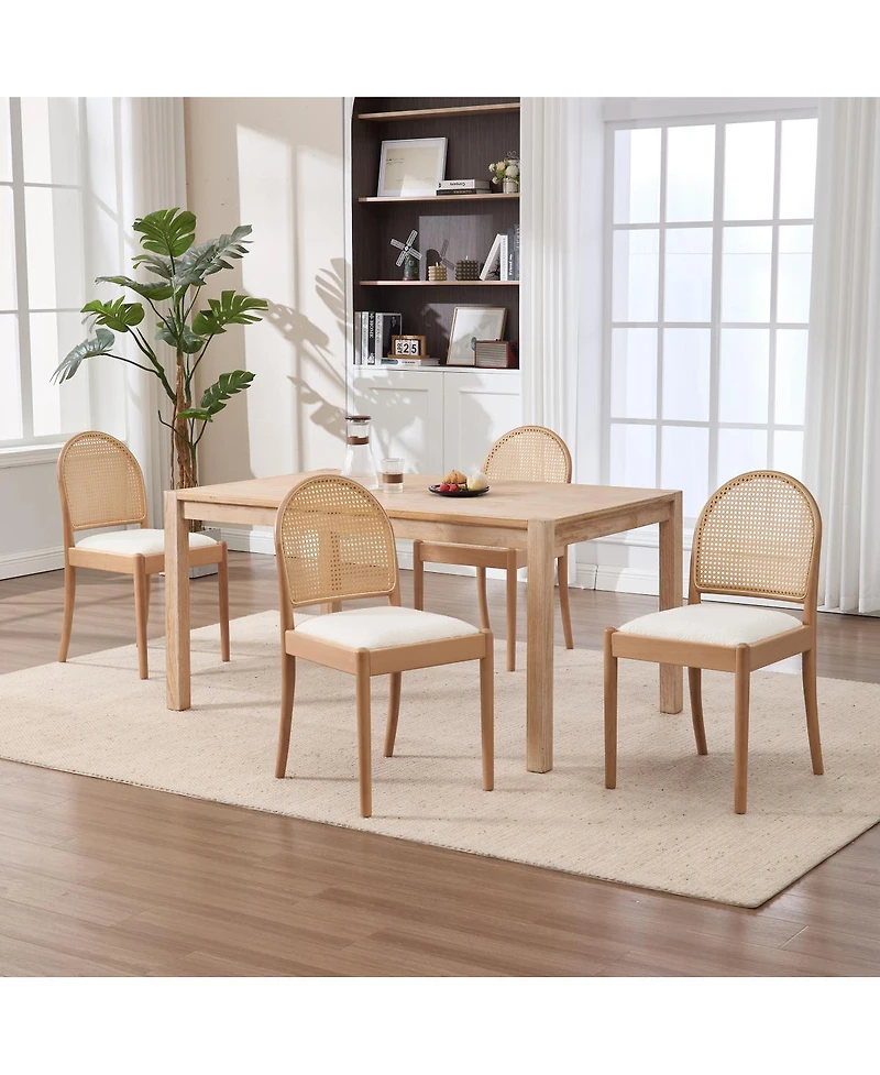 Streamdale Furniture Rattan Upholstered Dining Chairs (Set of 2)