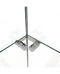 Streamdale Furniture Modern 2-Door Glass Display Cabinet with Led Lights