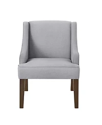 Streamdale Furniture Mid-Century Modern Upholstered Fabric Accent Chair with Solid Wood Legs