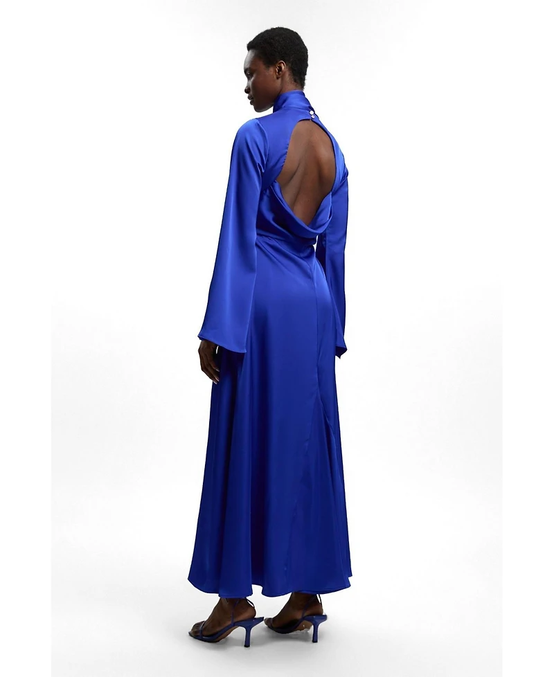 Karen Millen Women's High Neck Long Sleeve Maxi Dress
