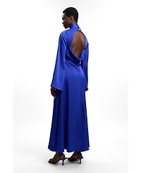 Karen Millen Women's High Neck Long Sleeve Maxi Dress