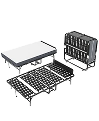 Streamdale Furniture 75'' x 38'' Folding Memory Foam Guest Bed with Adjustable Headboard and Wheels