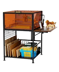 Streamdale Furniture Laser Engraver Enclosure with Exhaust Fan Foldable and Eye Protection