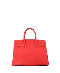 Pre-Owned HERMES Birkin 30 Handbag Red Togo with Gold Hardware