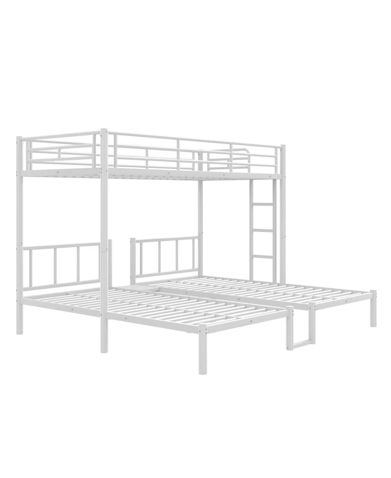 Streamdale Furniture Triple Twin Metal Bunk Bed for 3