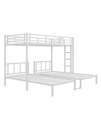 Streamdale Furniture Triple Twin Metal Bunk Bed for 3