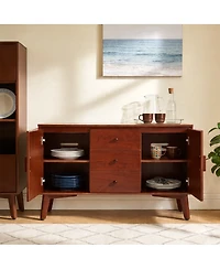 Streamdale Furniture Mid-Century Modern 47.3'' Sideboard Buffet Cabinet with 2 Doors and 3 Drawers