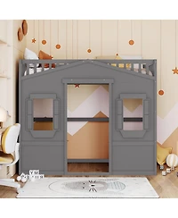 Streamdale Furniture House Loft Bed With Ladder
