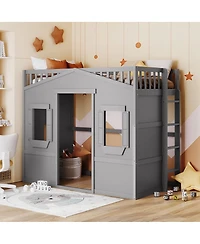 Streamdale Furniture House Loft Bed With Ladder