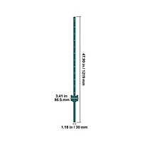 Sugift 4 feet U-Channel Fence Post 10 Pack Heavy Duty Steel Stakes